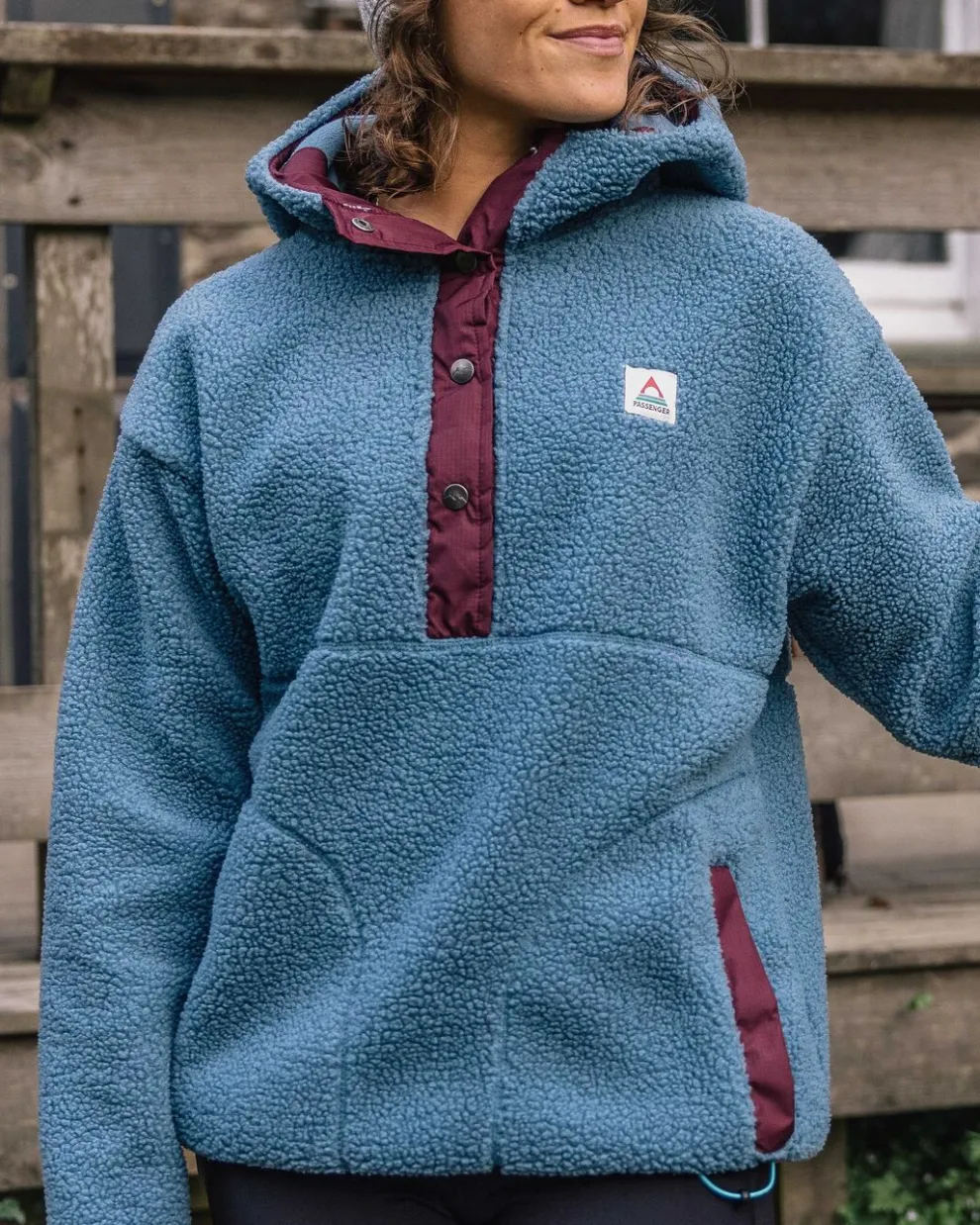 Calla Hooded Recycled Polar-Lined Fleece