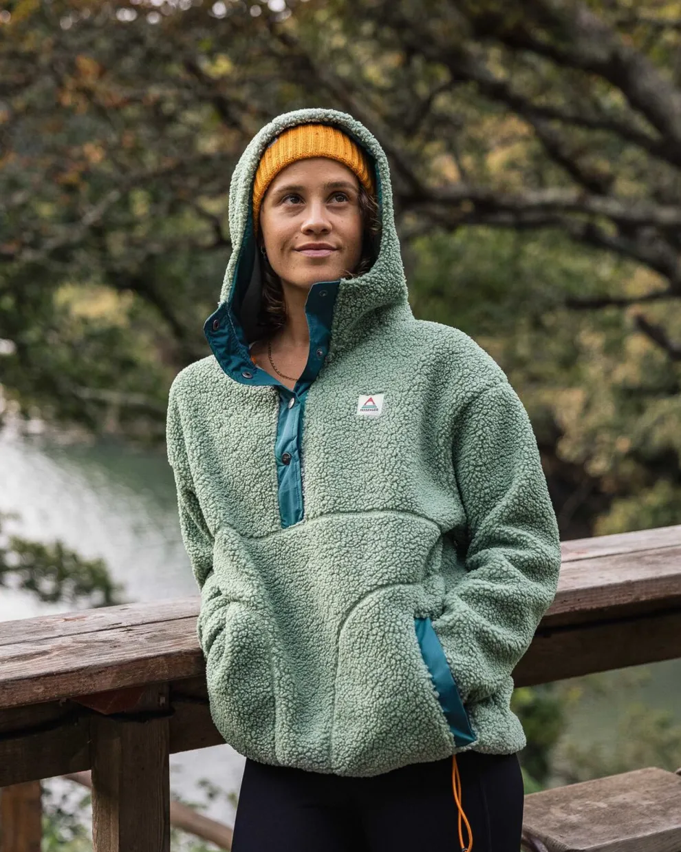 Calla Hooded Recycled Polar-Lined Fleece