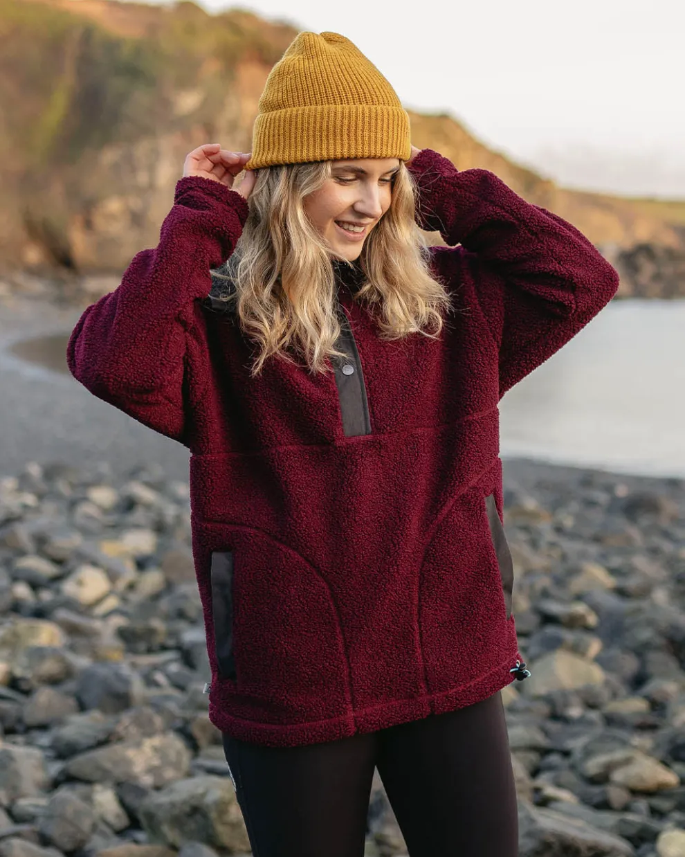 Calla Hooded Recycled Polar-Lined Fleece