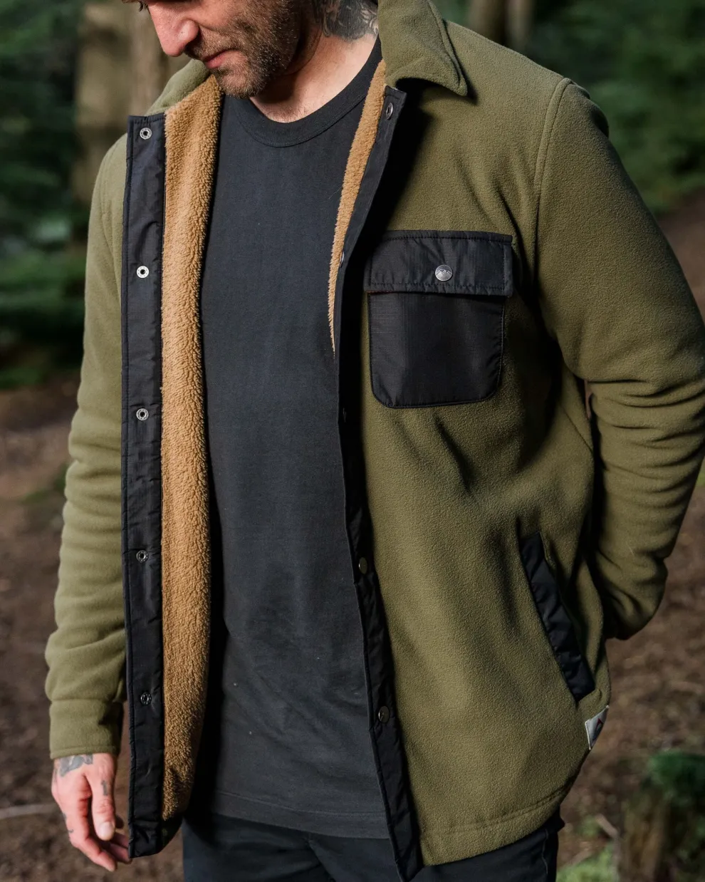 Firelight Sherpa Lined Overshirt