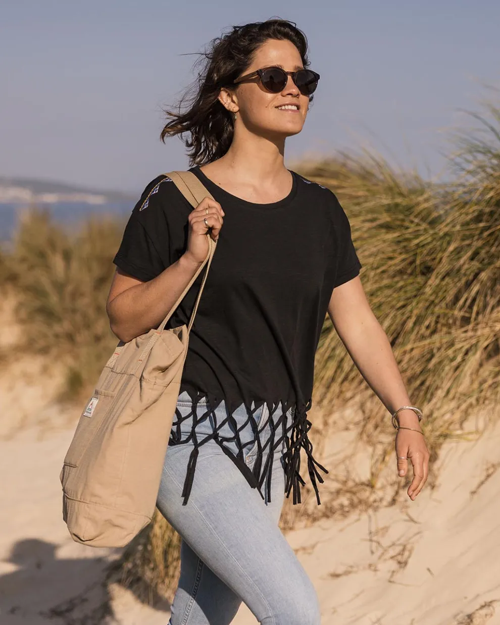 Henna Recycled Cotton Tassel T-Shirt