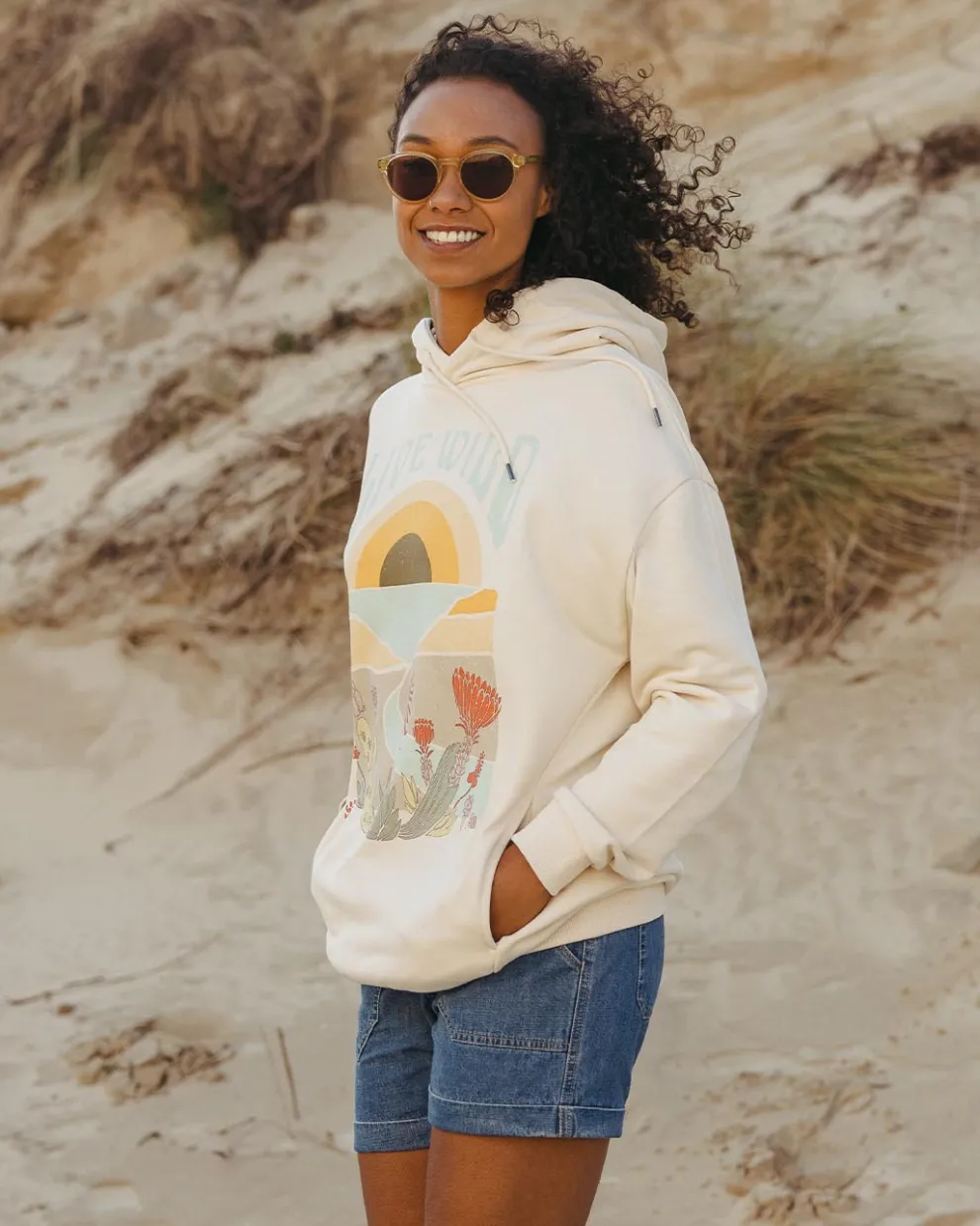Live Wild Recycled Cotton Oversized Hoodie