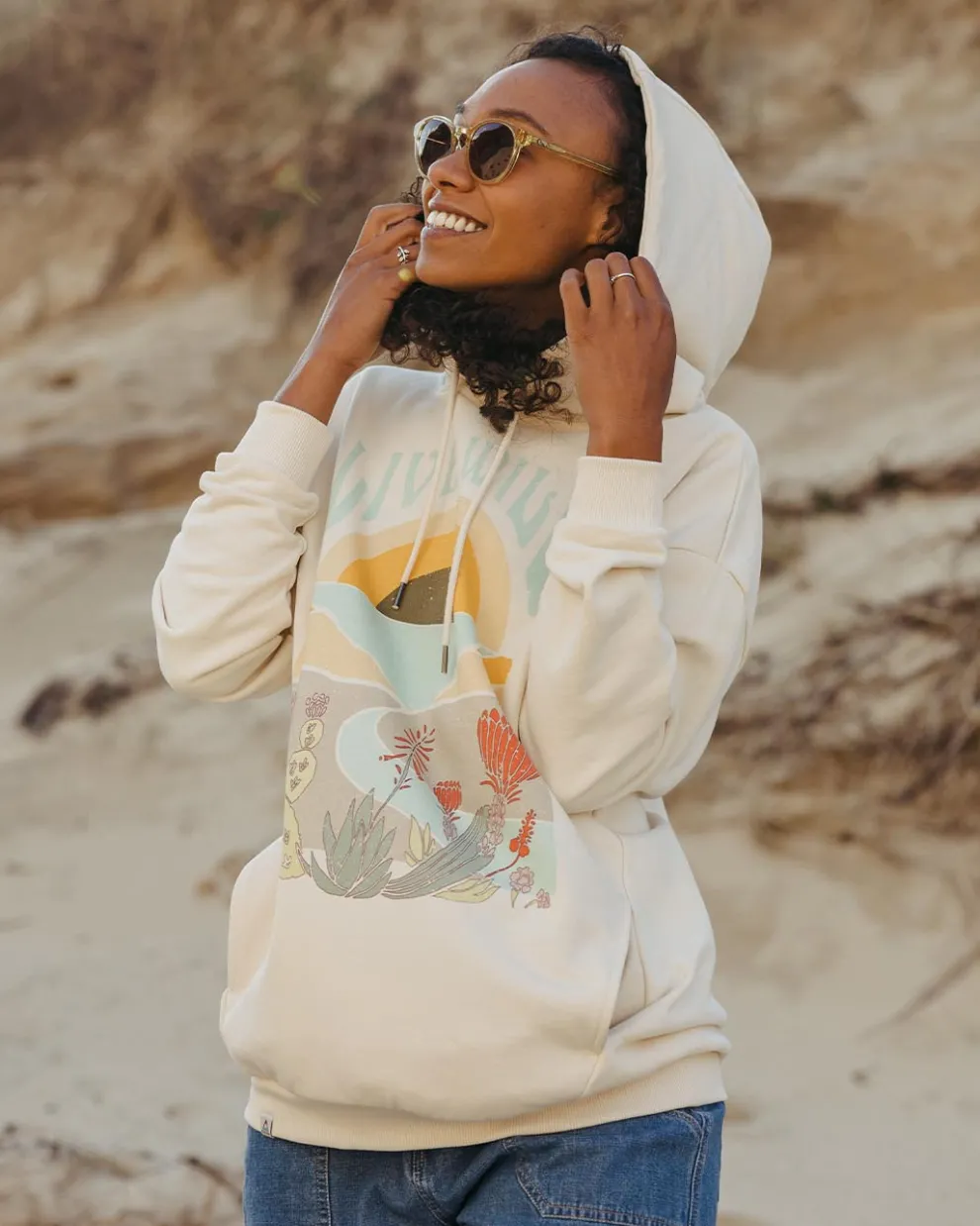 Live Wild Recycled Cotton Oversized Hoodie