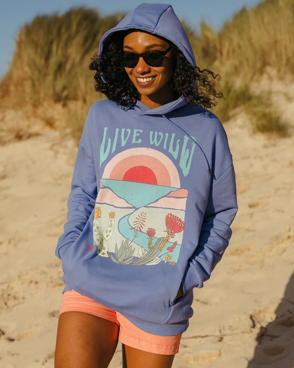 Live Wild Recycled Cotton Oversized Hoodie