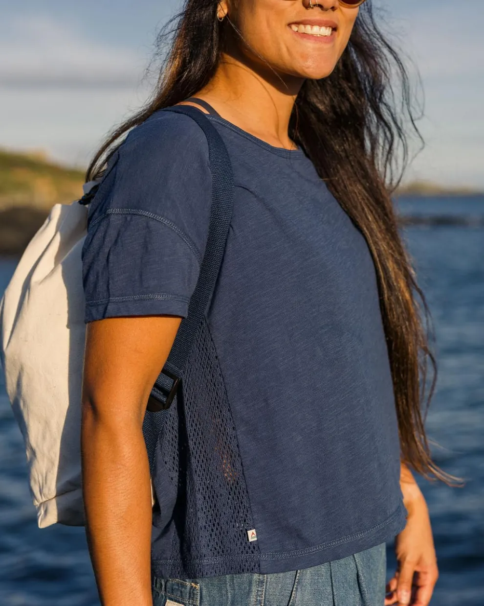 Magnolia Recycled Cotton Crochet Trim T-Shirt