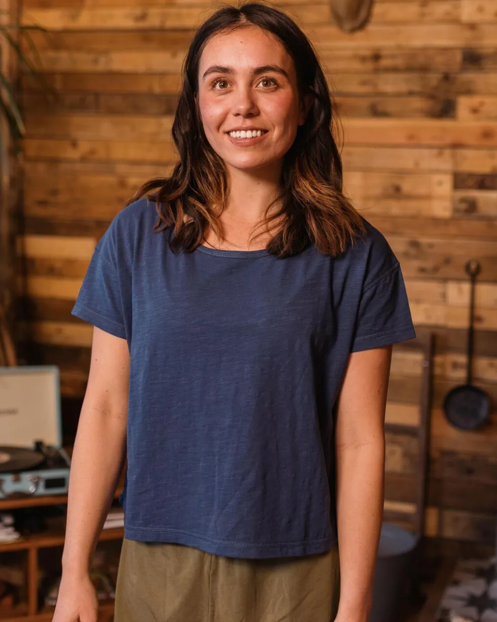 Magnolia Recycled Cotton Crochet Trim T-Shirt