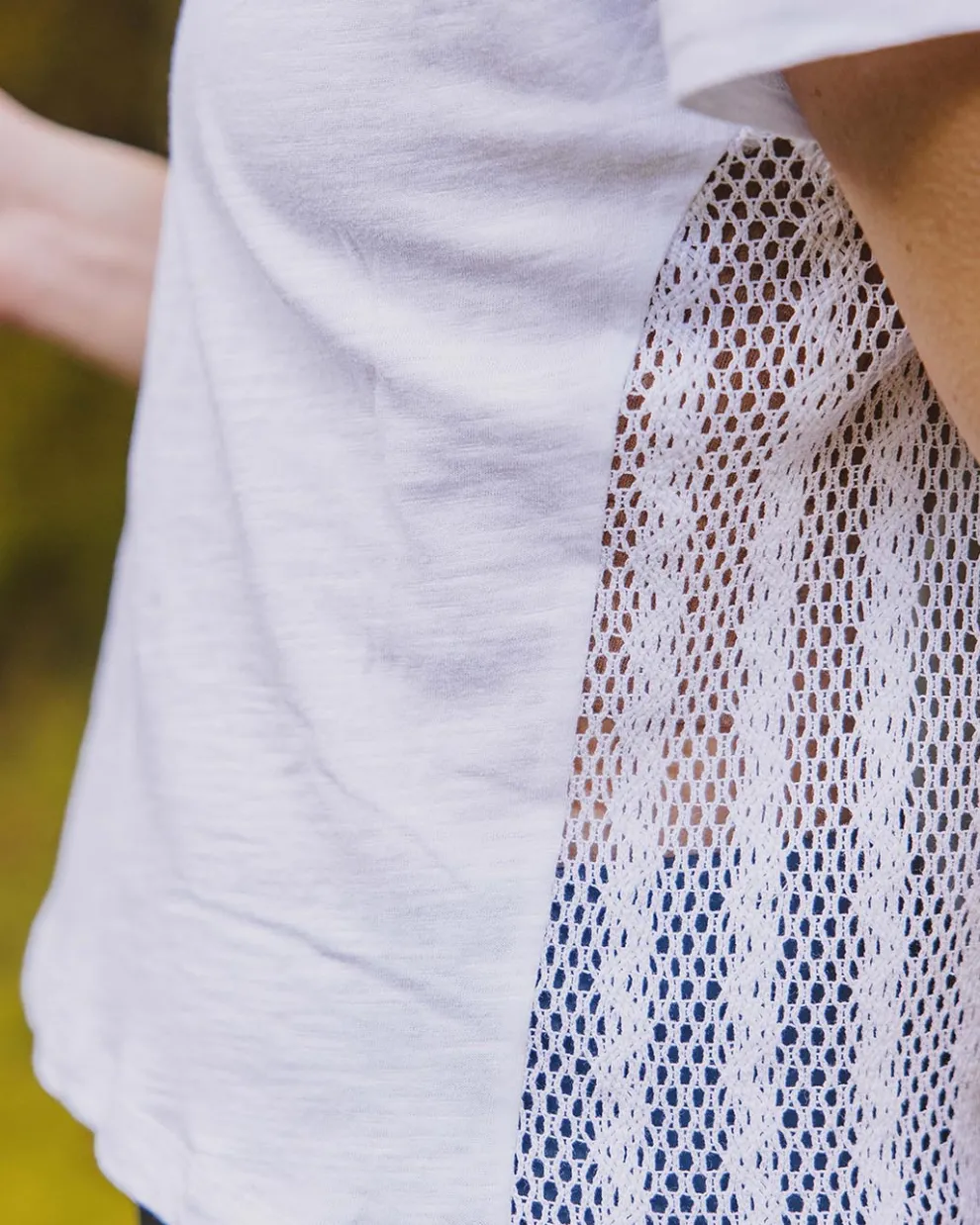 Magnolia Recycled Cotton Crochet Trim T-Shirt