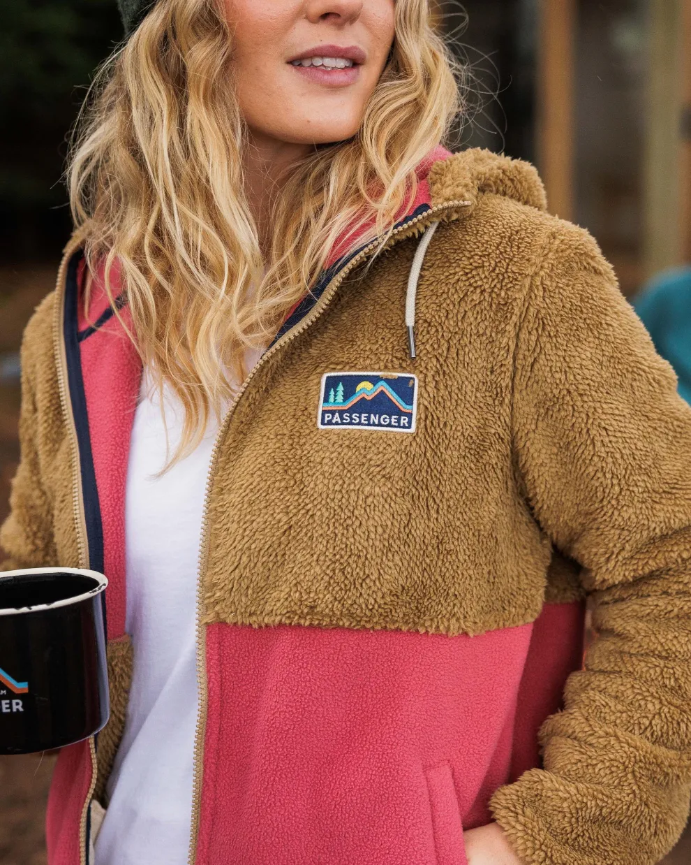 Nestling Recycled Sherpa Hooded Fleece