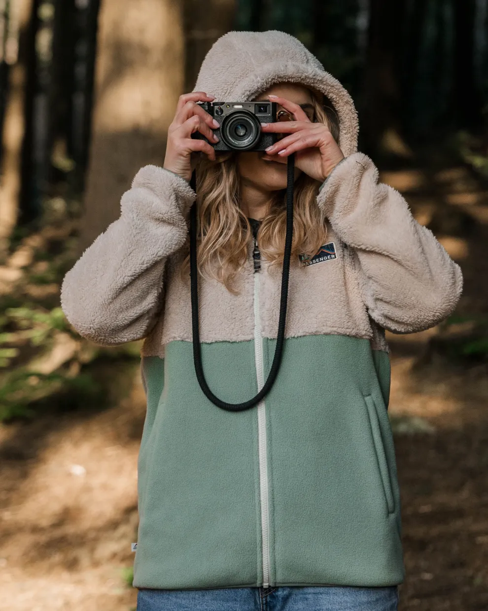 Nestling Recycled Sherpa Hooded Fleece