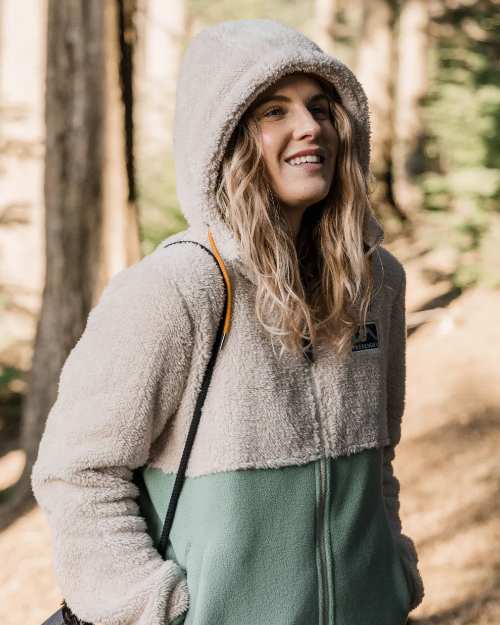 Nestling Recycled Sherpa Hooded Fleece