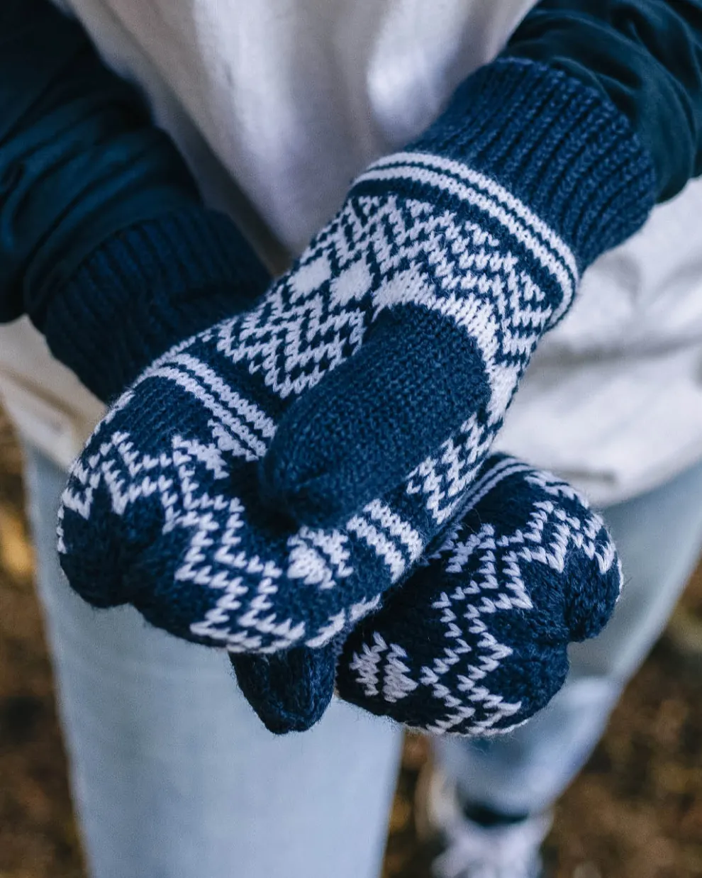 Powder Fleece Lined Recycled Acrylic Mittens