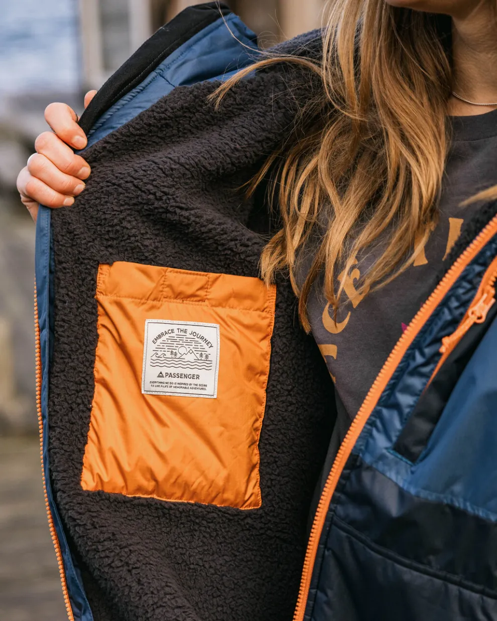 Waves Recycled Sherpa Lined Changing Robe