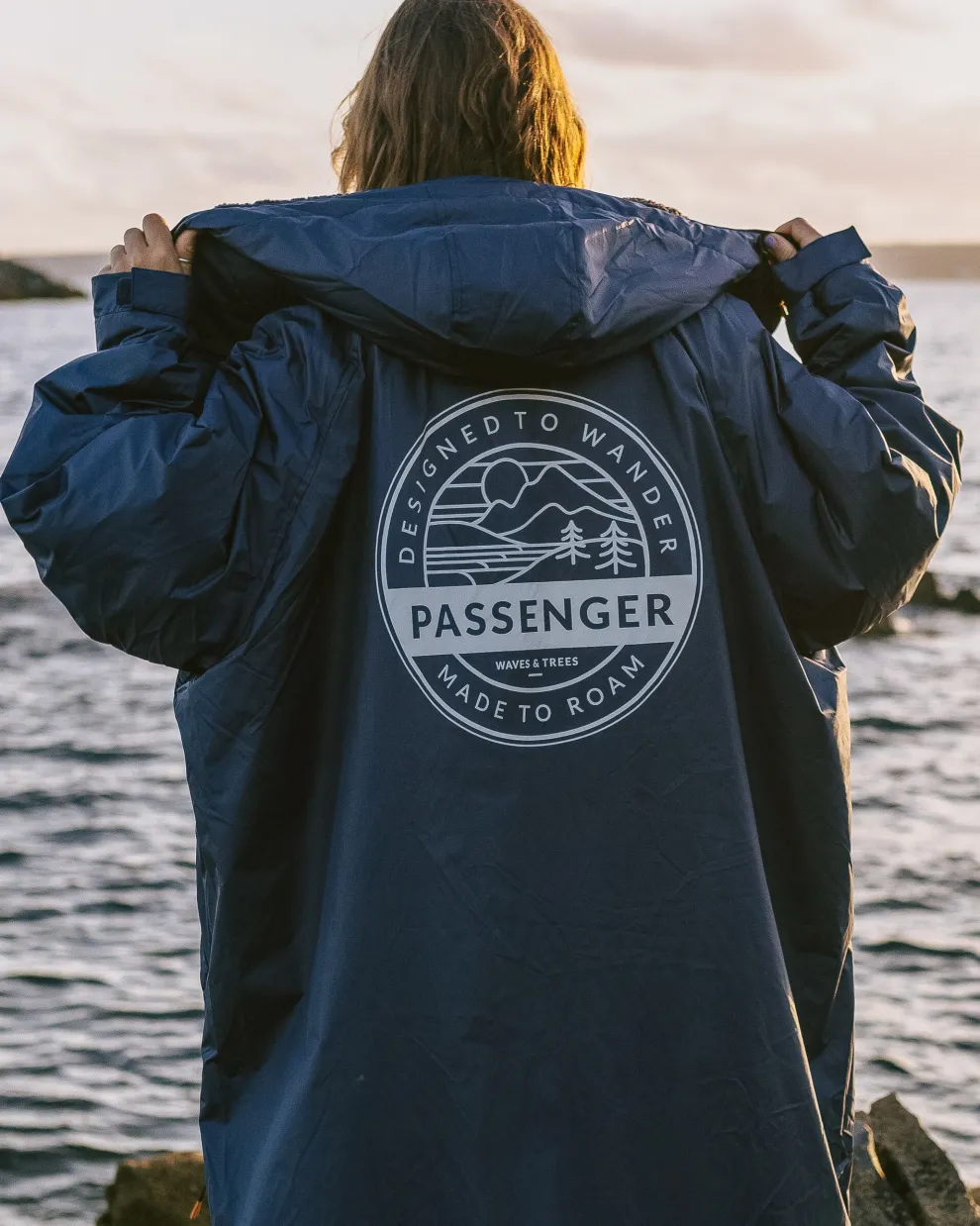 Waves Recycled Sherpa Lined Changing Robe