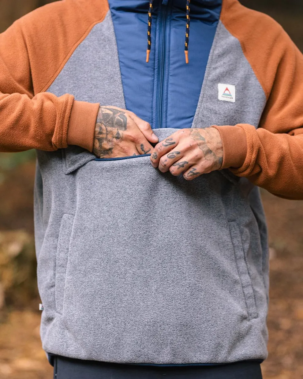 Woodland Hooded 1/2 Zip Polar Fleece
